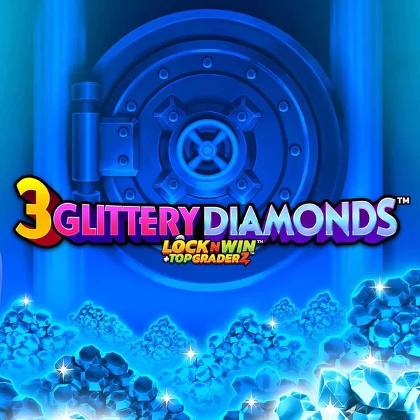 Slots logo of 3 Glittery Diamonds from PearFiction Studios at Bassbet Casino