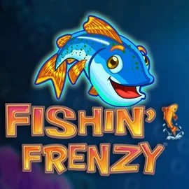 Fishin Frenzy slot logo by Blueprint Gaming at Bassbet Casino